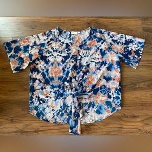 New, Never Worn - Belle by Kim Gravel Tie-Front Blouse